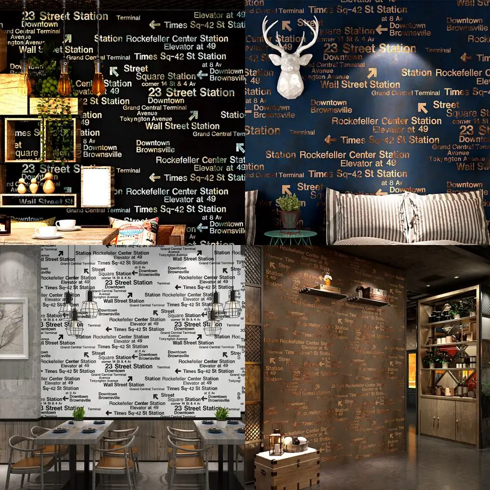 

Обои с алфавитом в стиле ретро 3D, черные стильные настенные фотообои для спальни, кафе, ресторана и магазина одежды