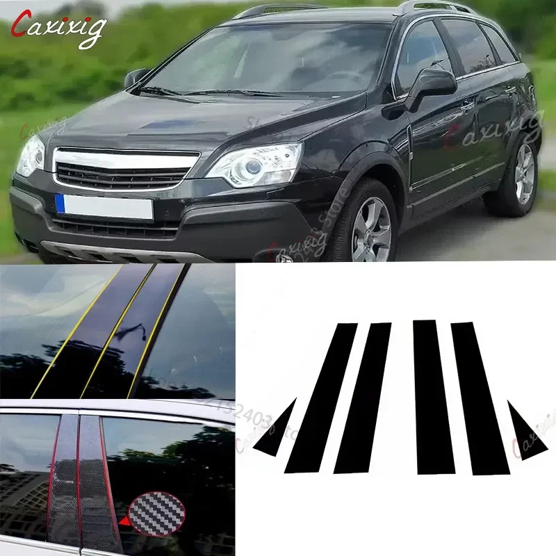 Postes de pilar de coche para Opel Antara Vauxhall Antara 2007-2014, Chevrolet Captiva, pegatinas embellecedoras para puerta y ventana deportiva, 6 uds.