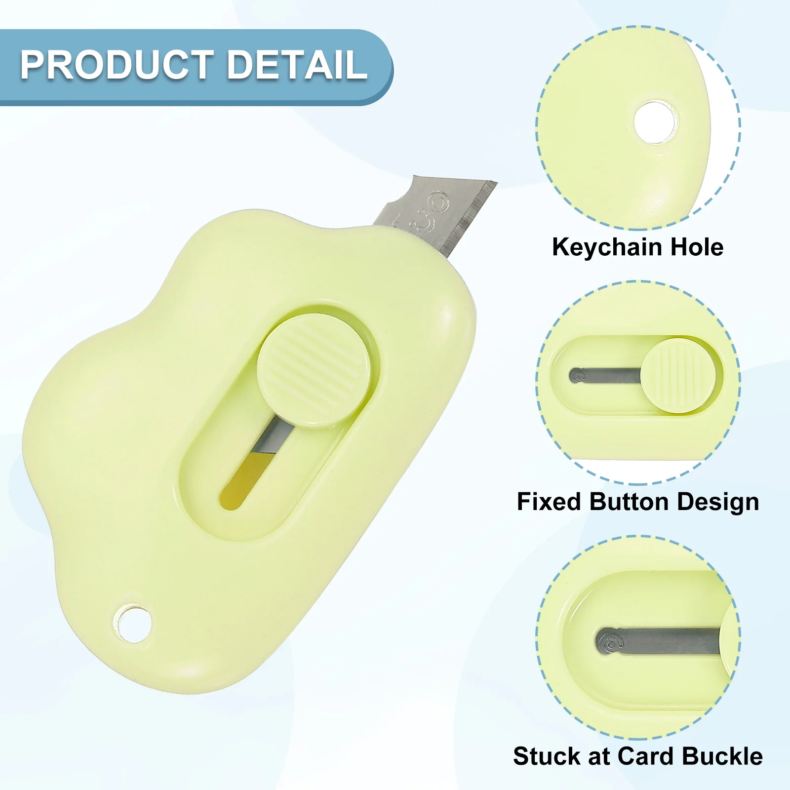 4-15Pcs Cloud Shaped Art Utility Knife Retractable Letter Opener Small Package Opener Envelope Opening Slitter Paper Box Cutter