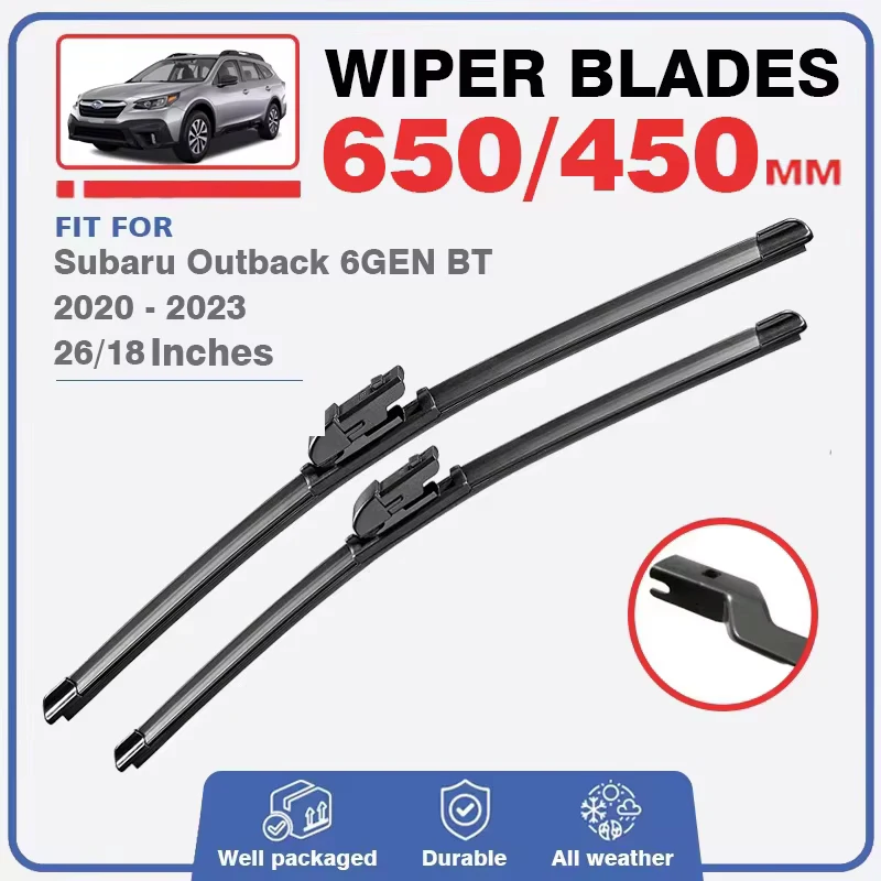 

Front Windshield Wiper Blades For Subaru Outback 6GEN BT 2020 2021 2022 2023 Windscreen Window Brushes Accessories 26"+18"