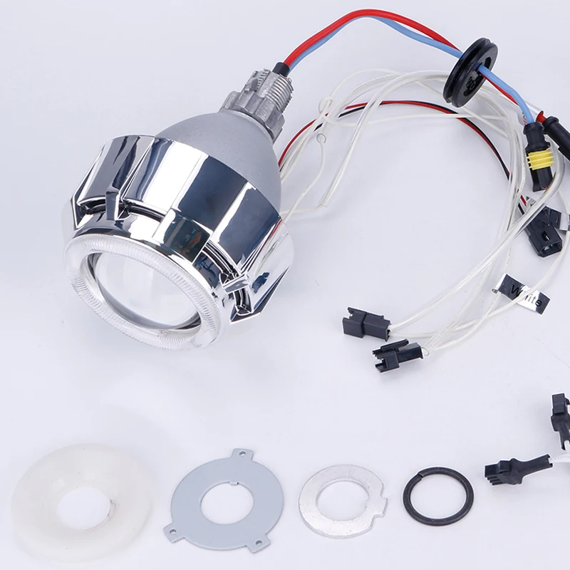 2.5 ''ثنائية جهاز عرض LED H4 مرحبا/لو شعاع العدسات 6000K مشرق الأبيض H7 H1 9005 9006 ضوء المصباح 5600 واط ل اكسسوارات السيارات KQ