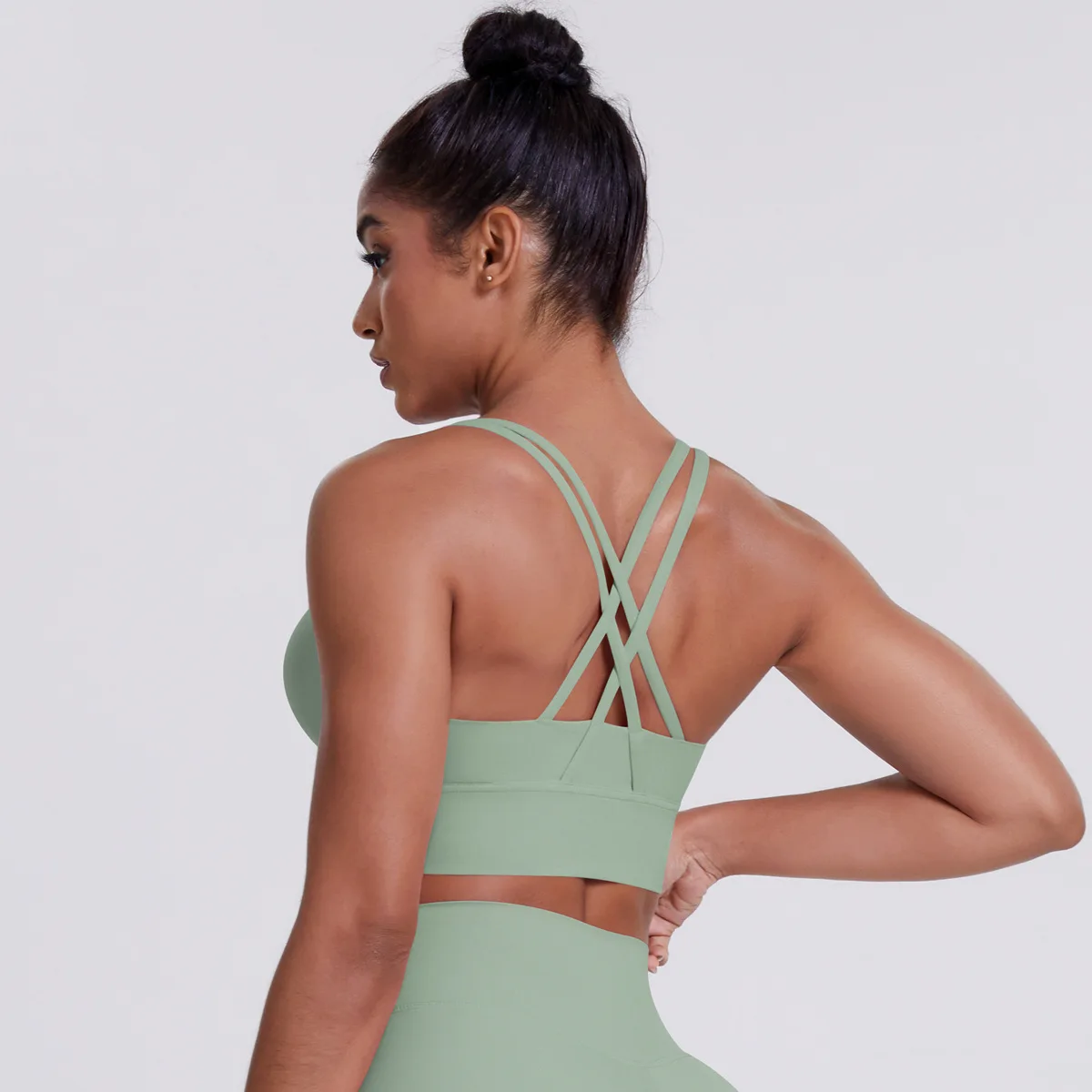 Women Back Cross Strap Sports Bra Tank Top Push Up Running Sexy Sport Bra Breathable Soft Fitness Underwear Women's Yoga Bra