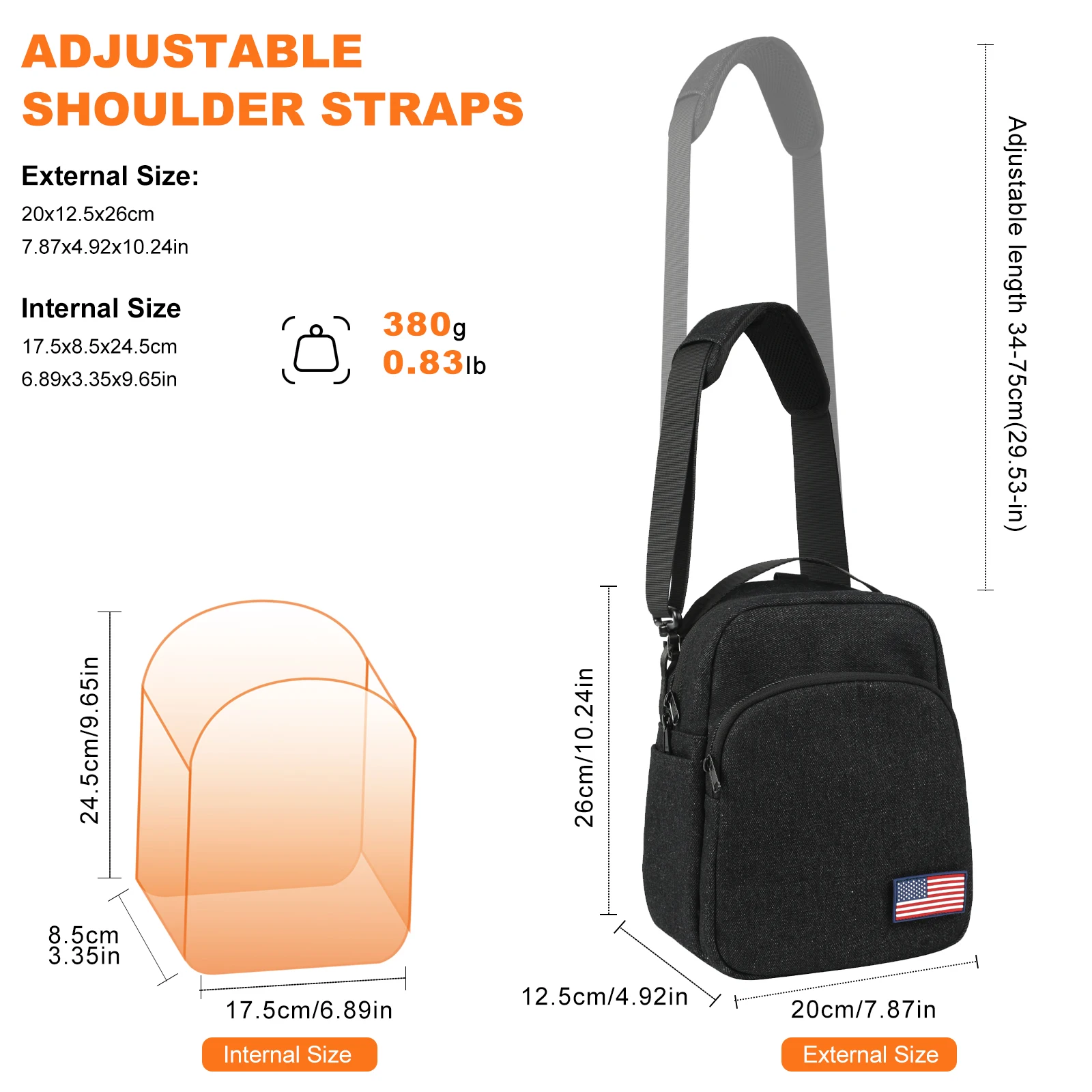 Besnfoto Waterproof Camera Shoulder Bag Compact Crossbody Sling Bag Travel Photography Messenger Case with Rain Cover Padded Dividers for Canon Sony Nikon SLR DSLR Mirrorless Lens iPad Mini