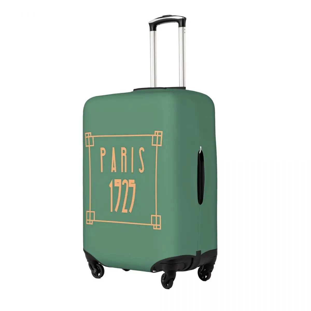 

Art Deco Design In Green Suitcase Cover Protection Elastic Trip Luggage Protector Covers for 18-32 Inch