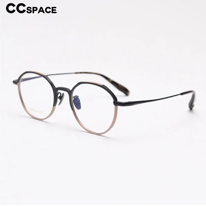 55458 Fashionable Pure Titanium Fine Carved Optical Eyeglass Frame for Men Women's New Artistic Retro Light Flat Frame Glasses