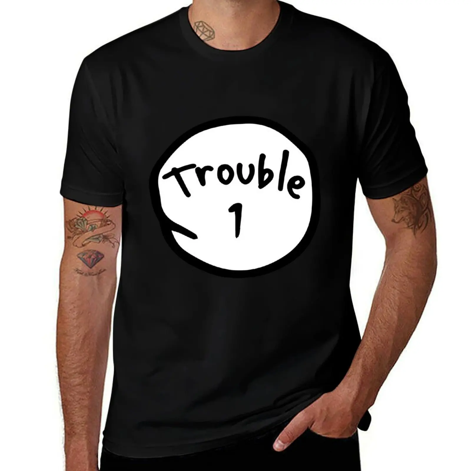 Trouble 1 and Trouble 2 T-shirt T-Shirt g man t shirts for men t shirts for man slim fit T-Shirt