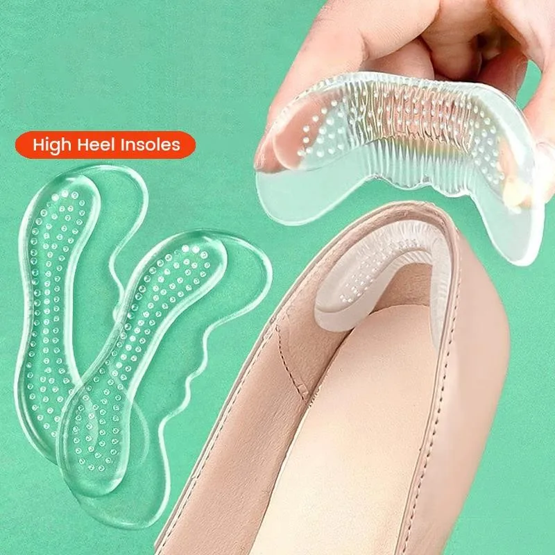 Anti-Wear Shoe Heel Pad Foot Pain Relief Inserts Silicone Gel Insoles for Shoes Women High Heel Liner Grips Protector Sticker