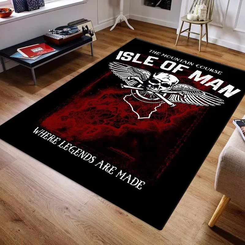 Isle of Man TT Carpets and Rug Motorcycle competition Carpet Living Room Bedroom Decorate Large Area Soft Carpet Kids Room Rug