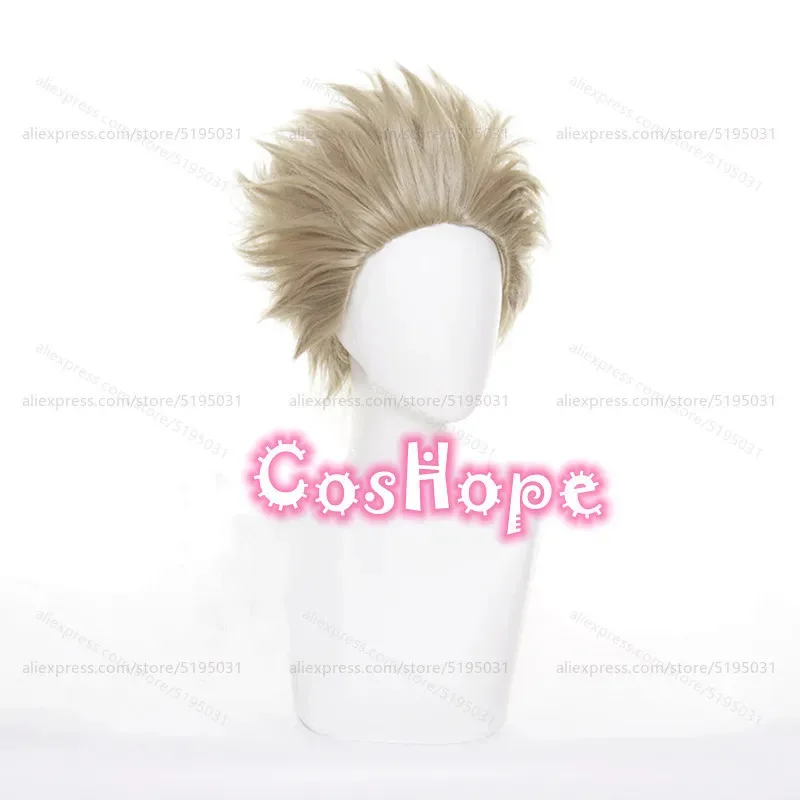 MHA Hawks Men Short Fluffy Gray Brown Wig Anime Cosplay Heat Resistant Synthetic Wigs