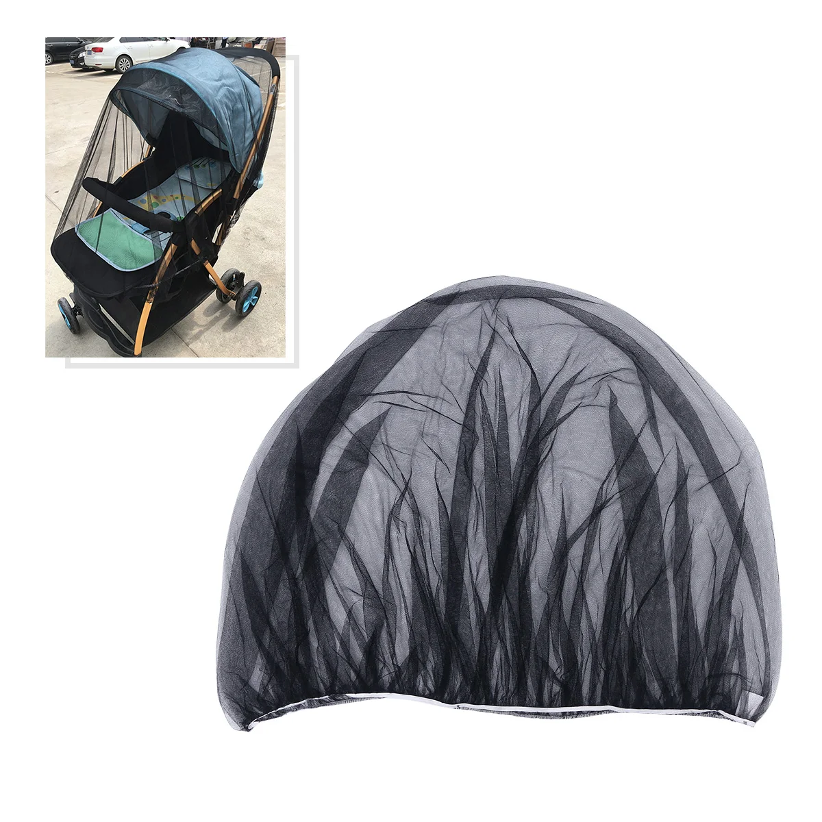 

Mosquito Cover For Strollers Buggies Play Pens Cradle Mosquito Mesh Elasticated Edging Protection From Mosquitos
