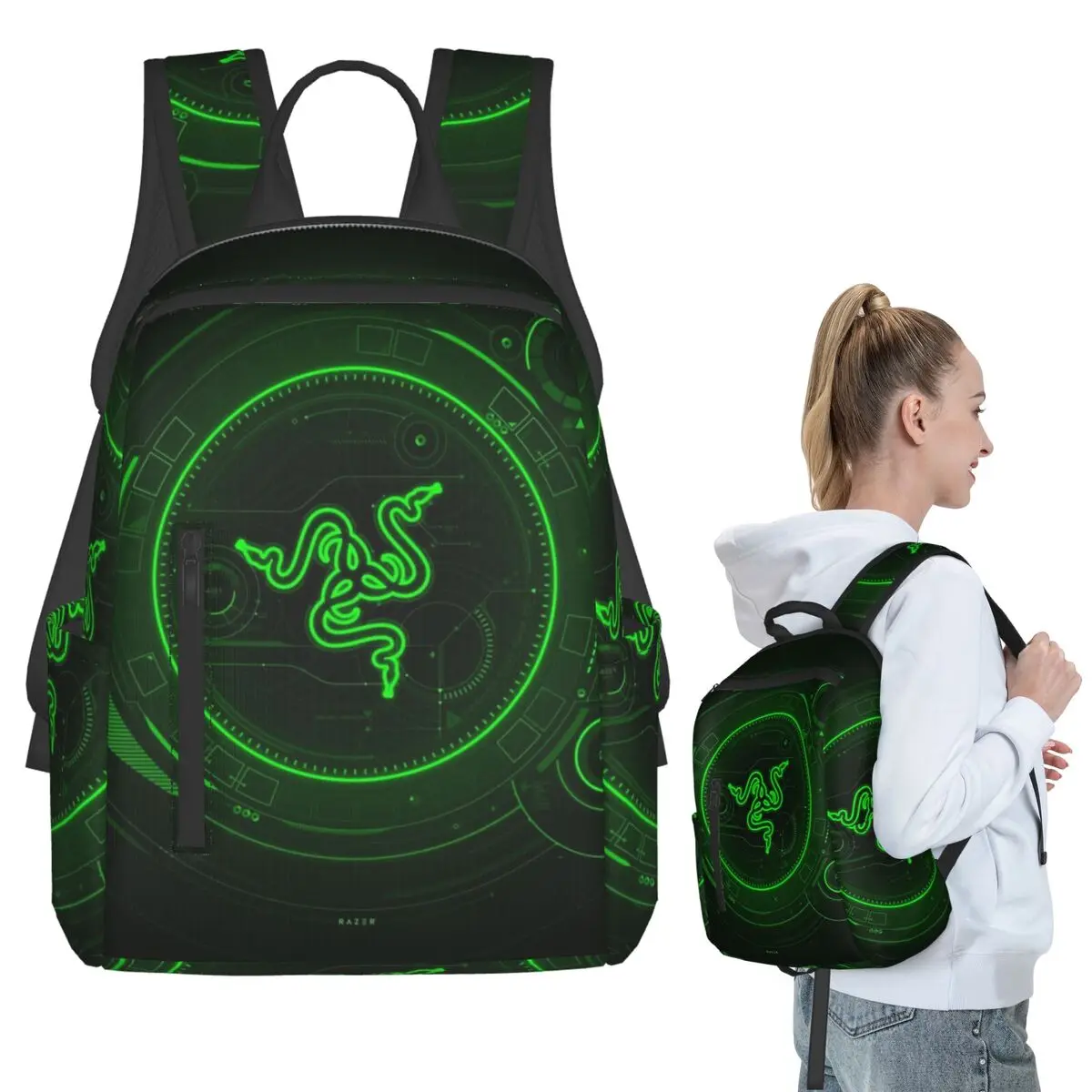 

Razer Coasters Backpack Student BookBag Children School Bag Computer Shoulder Bags Men Women