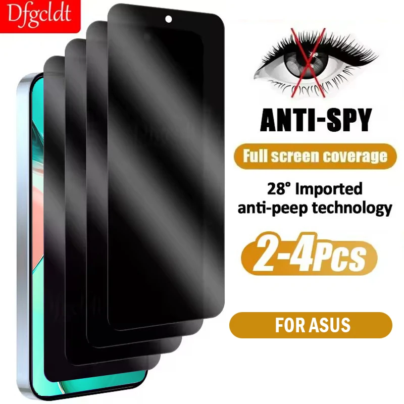 

2-4 шт., защитная пленка для экрана с защитой от подглядывания для Asus Zenfone 12 11, ультра-шпигунское закаленное стекло для ROG Phone 9 8 Pro 9 FE, пленка