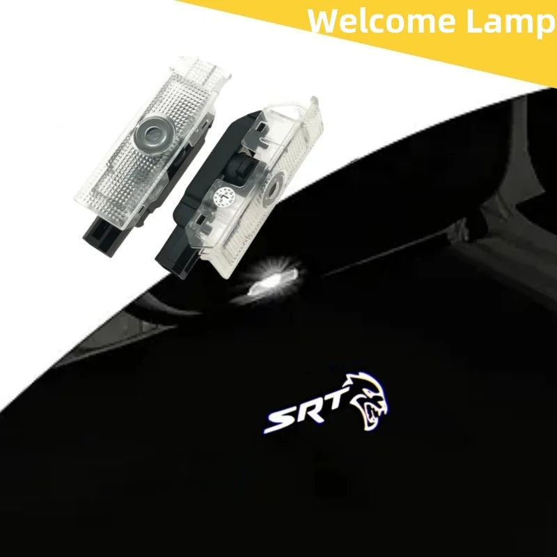 

2pcs Car Door Welcome Lights Ghost Shadow Lamp For Dodge Challenger Scat Pack 2008 2009 2010 2011 2012-2019 Demon SRT 2013-2019