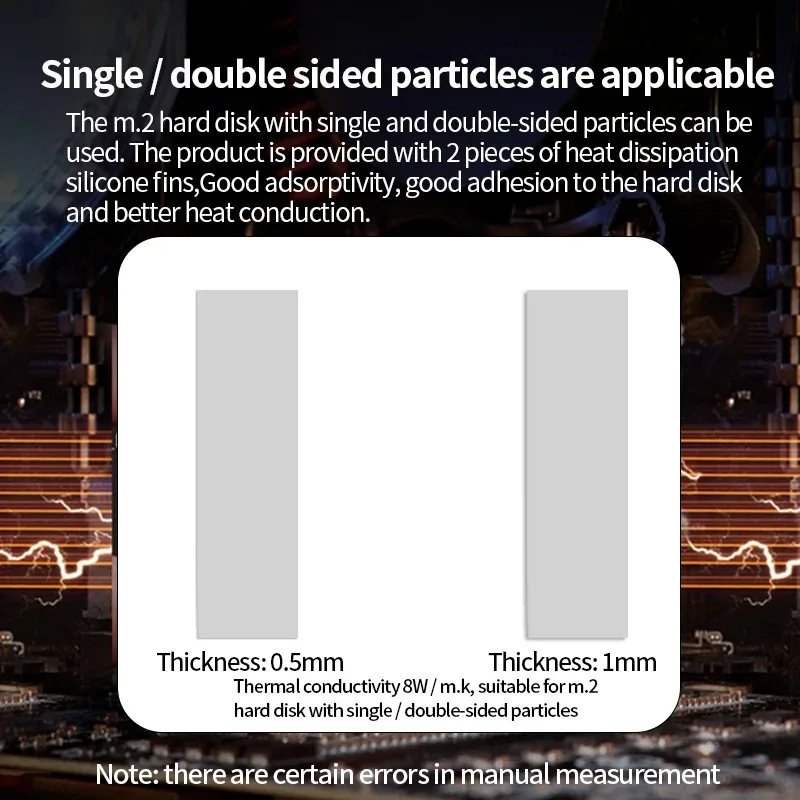 TEUCER M.2 NVME SSD High Performance Heatsink, Copper Fins with Aluminum Frame Passive Heat Sinks with Thermal Pad