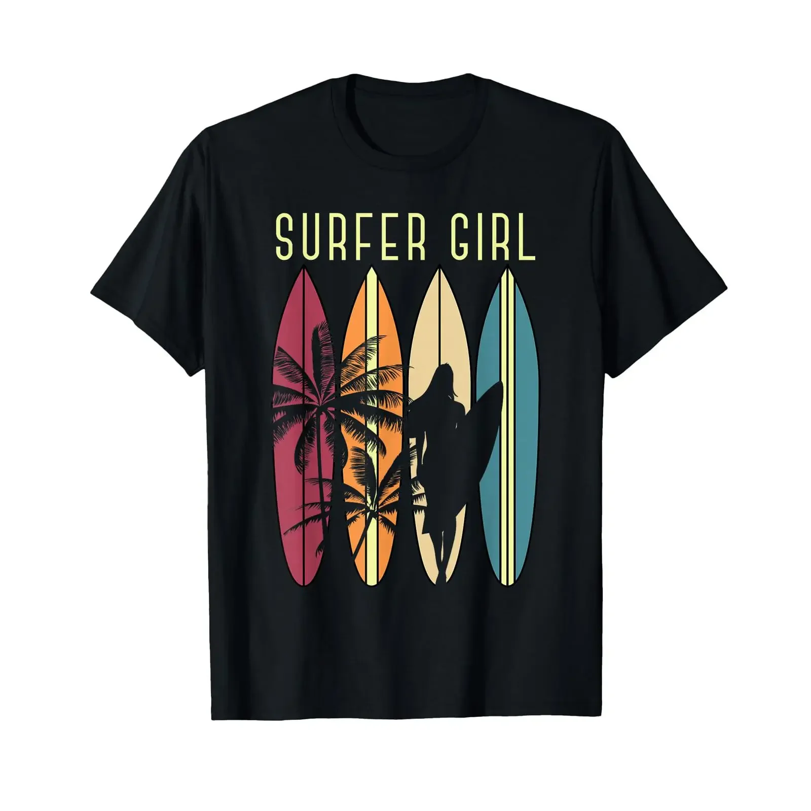 Water Sports Surfing Girls Surfboard Surfer Hobby T Shirt vintage Washed designer clothes Unisex Stretched homme fashion
