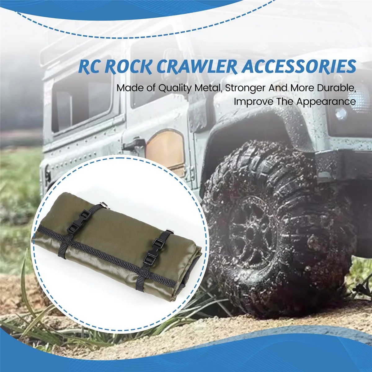 Decoración del saco de dormir de simulación de coche RC para 1/10 coche trepador de control remoto Axial SCX10 90046 TRX4 D90 YK4102 YK4103,2