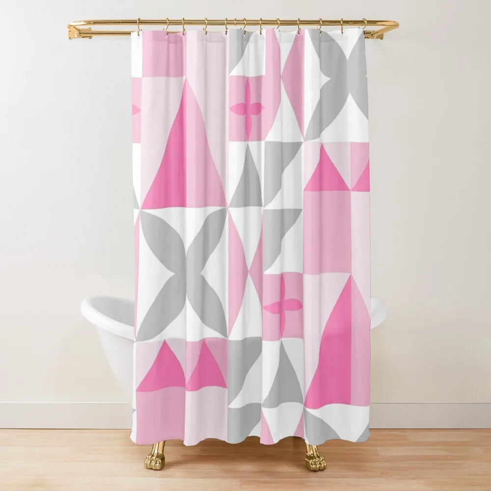 

Mary Blair Pattern - Small World (Pink) Shower Curtain Shower Set Modern Bathroom Accessories Waterproof Bathroom Shower Curtain