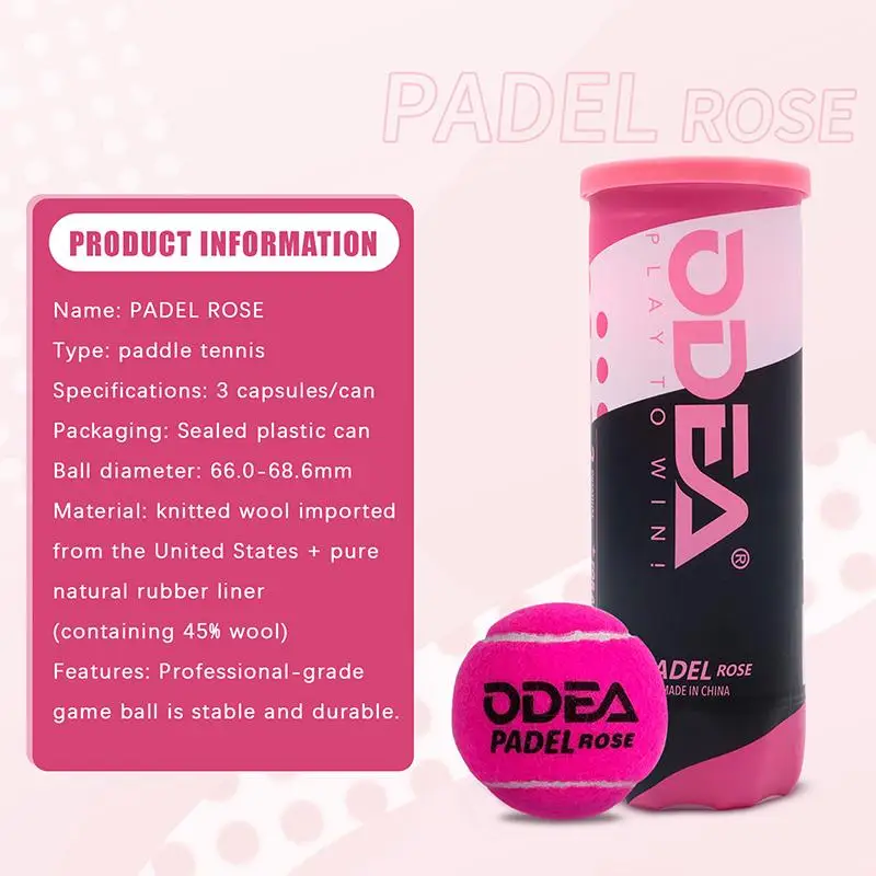 New 3Pcs Professional Tennis Padel Balls Match Ball PADEL BALL Cage Tennis High Elasticity Durable Training BallAcc