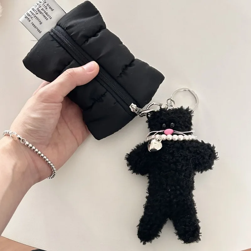 Cartera para mujer, Mini cartera pequeña bonita, bolsa de maquillaje multifuncional para lápiz labial, monedero de nube blanca, bolsa de almacenamiento portátil, funda para llaves, nuevo