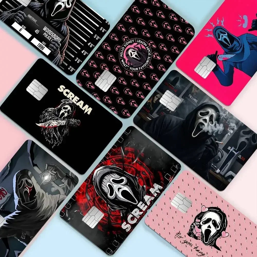 S-SCREAMS Horror Game Anime Sticker Film Skin Cover Case For Small Large No Chip Debit Credit Card Front Side