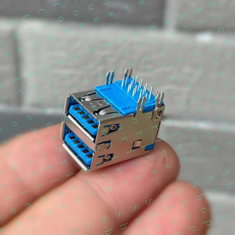 PP+ 10pcs Type A 8 Pin USB3.0 Dual Connector Socket Female PC Right Angle Laptop PCB