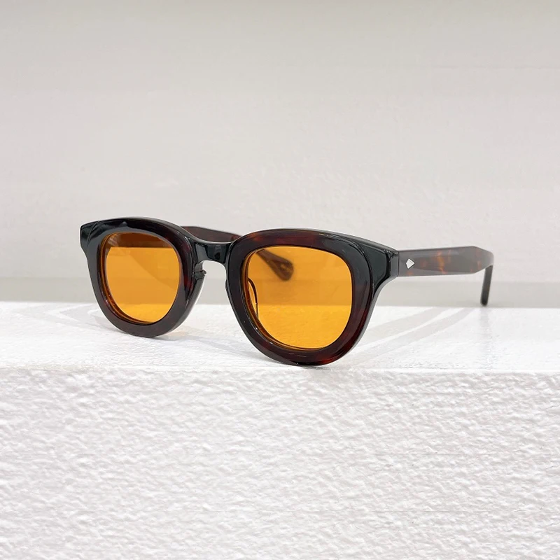 High Quality Acetate Sunglasses TELENA For Men Women Designer Brand Lemtosh Tortoise Frame Vintage Sun Glasses Gradient lens