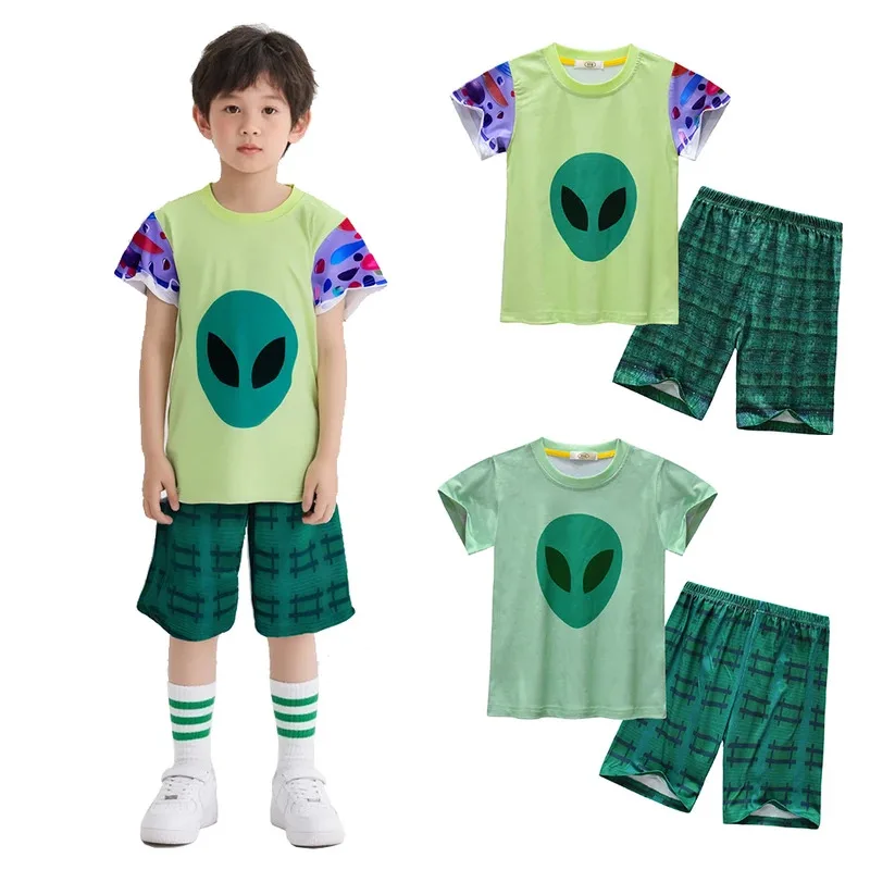 

Summer Elio Boy Clothing Polyester Fabric Comfortable and Durable Popular Film Elements Printing Set Boy Daily Casual Clothing