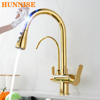 Smart Touch Filter Kitchen Faucet Brass Hot Cold Pure Water Kitchen Sink Mixer Tap Sensor Touch on Pull Out Kitchen Faucets