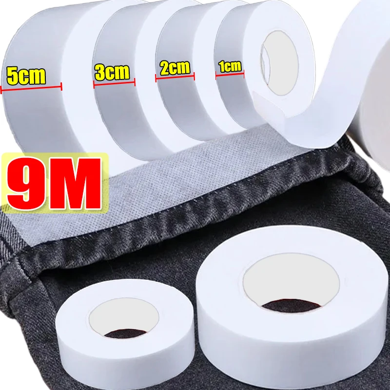 

Самоклеящаяся двусторонняя лента для подгибки брюк без шитья, термоклеевая лента для края брюк, DIY тканевая лента для ремонта джинсовой одежды