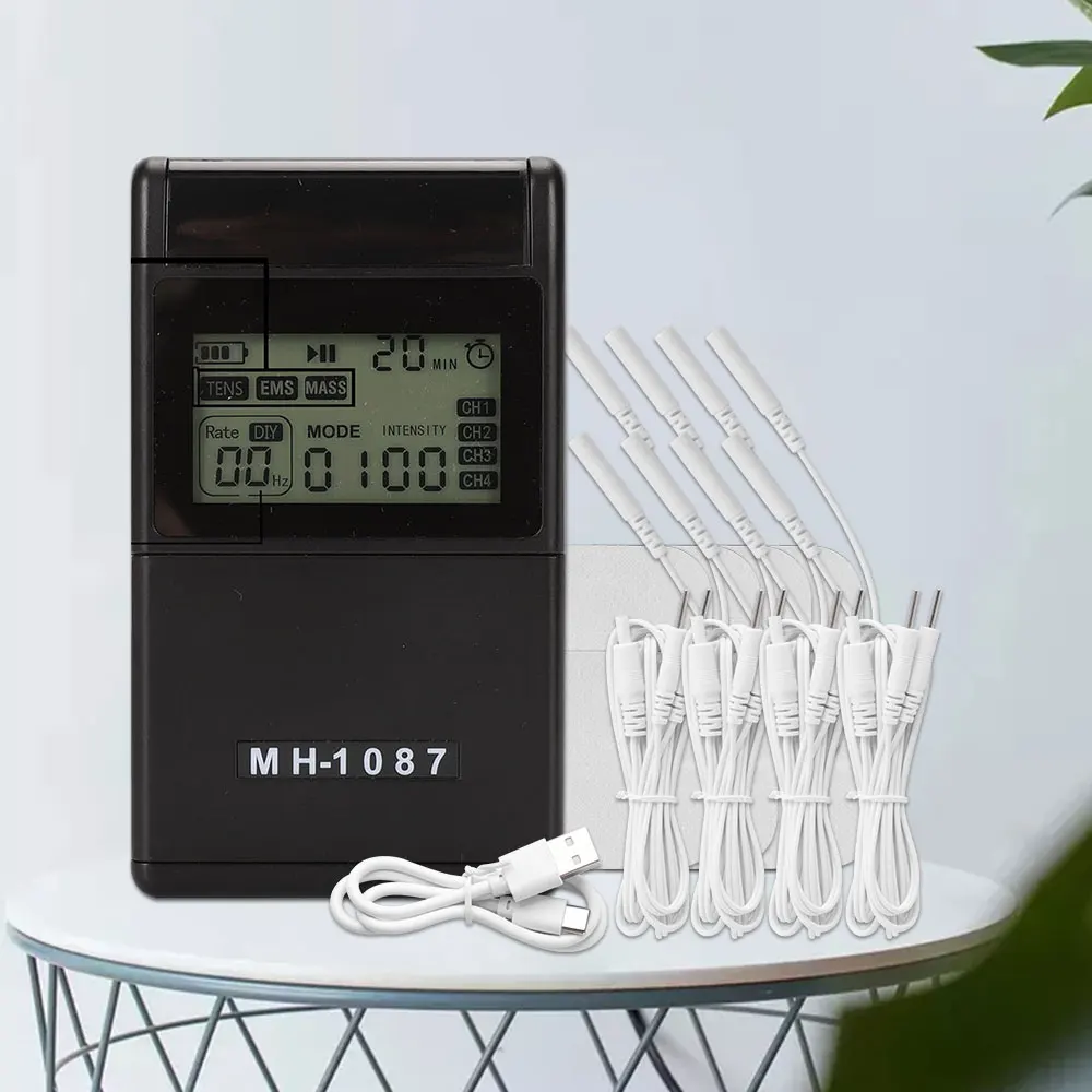 

Электрический массажный инструмент EMS Tense Machine Импульсный массажер Tens Акупунктура Электрический стимулятор мышц для шеи, спины, тела