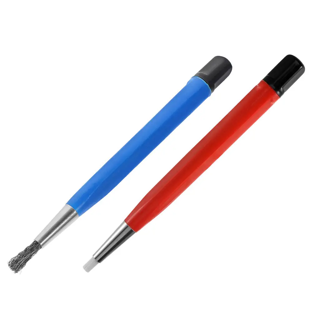 

2Pcs Electronic Scratch Brush for Watch Jewelry Coin Cleaning Sleek Modern Design Comfortable Plastic Handle Precision Cleaning