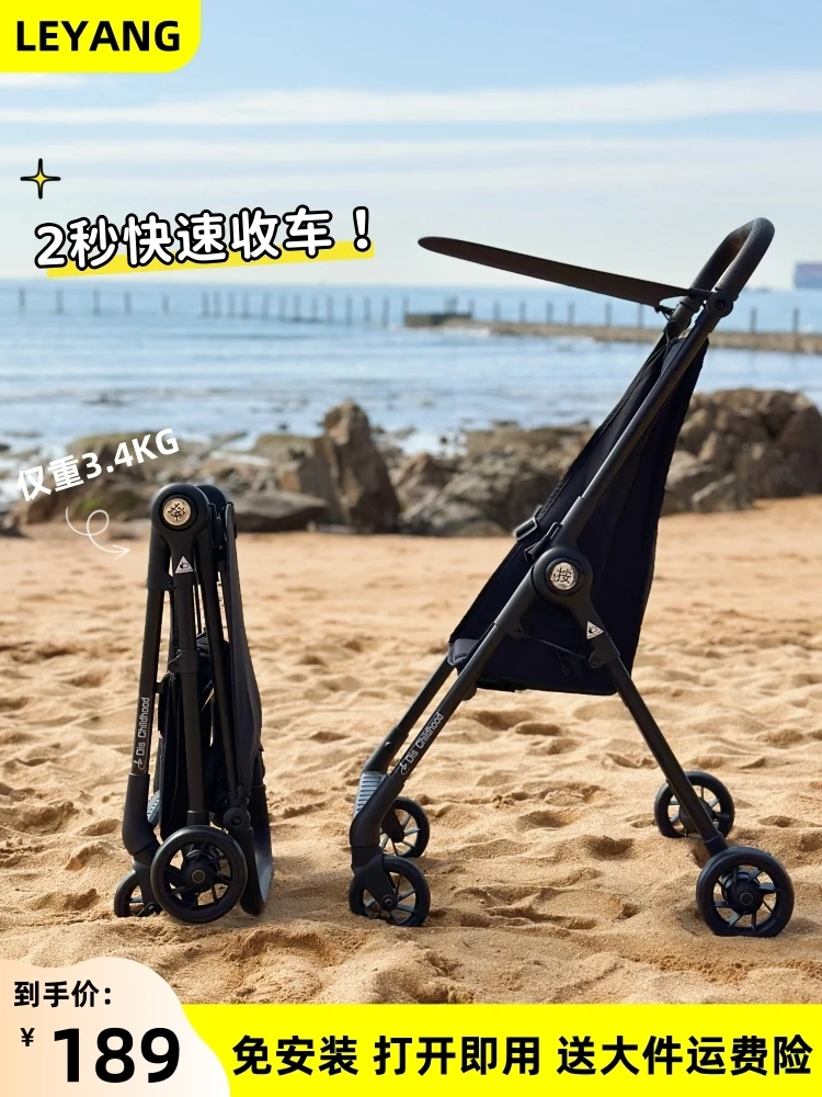 

Super Lightweight Baby StrollerFoldable Children’s Handcart Portable Travel Baby Divine Tool for Strolling.