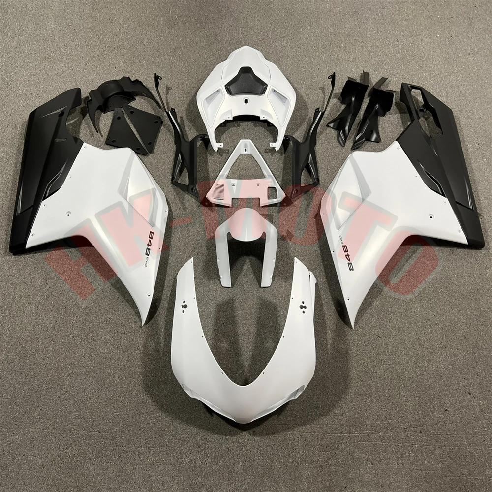 Motorcycle Fairing Kit Fit For 848 EVO 1098 1098S 1198S 1198 2007-2013 Bodywork Set High Quality Abs Injection Matt White Black