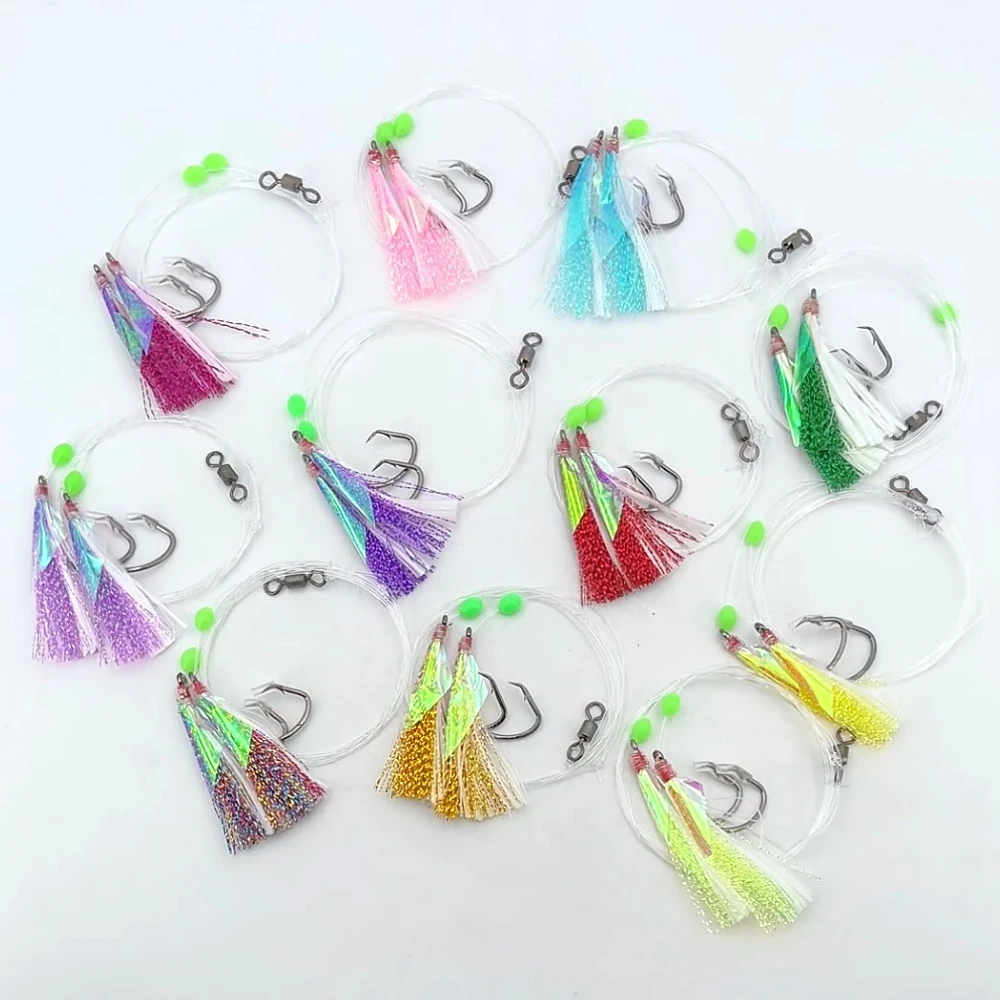 Aparejos Sabiki luminosos – Anzuelo circular para pargo y surfcasting