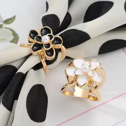 Crystal Scarf Buckle Fashion DIY Alloy Brooches Knotting Artifact Multifunctional Shawl Ring Clip Jewelry Accessories