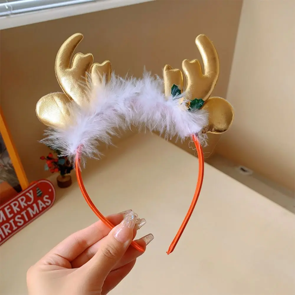 Preciosos accesorios para el cabello, diadema navideña, horquilla, Feliz Navidad, Papá Noel, diadema, diadema, pinza para el pelo con astas de Navidad para exteriores