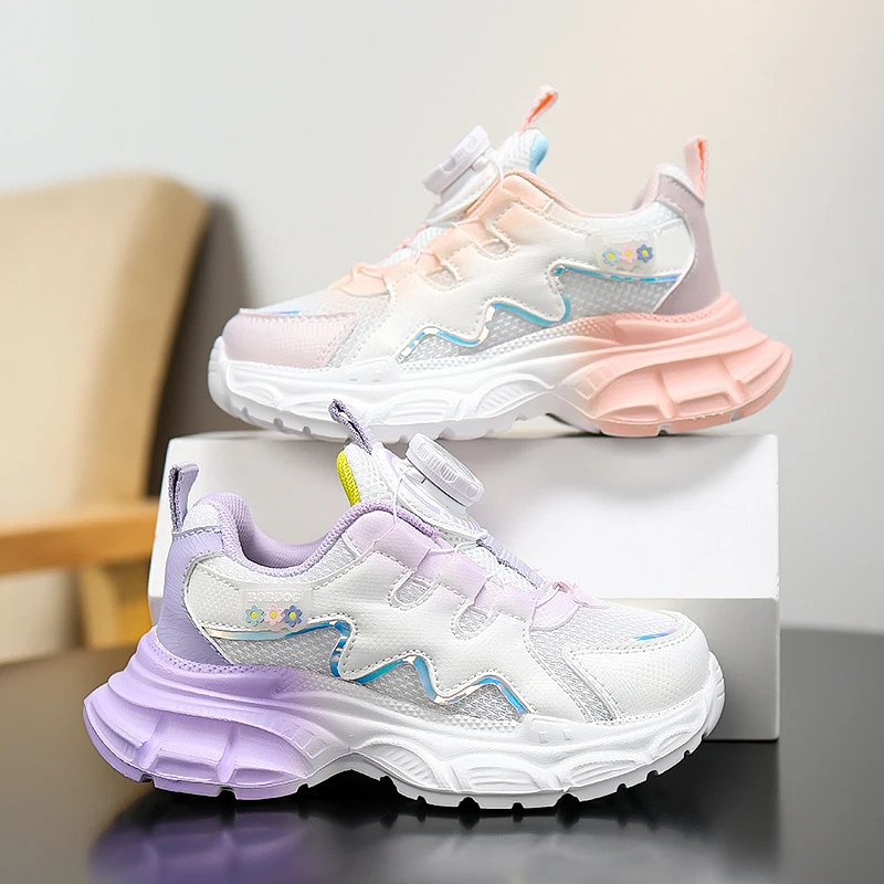 

New Toddler Girls Sport Shoes Soft Sole Breathable Outdoor Tennis Fashion Kids Sneakers Children's Shoes 2026 Spring Size 28-38