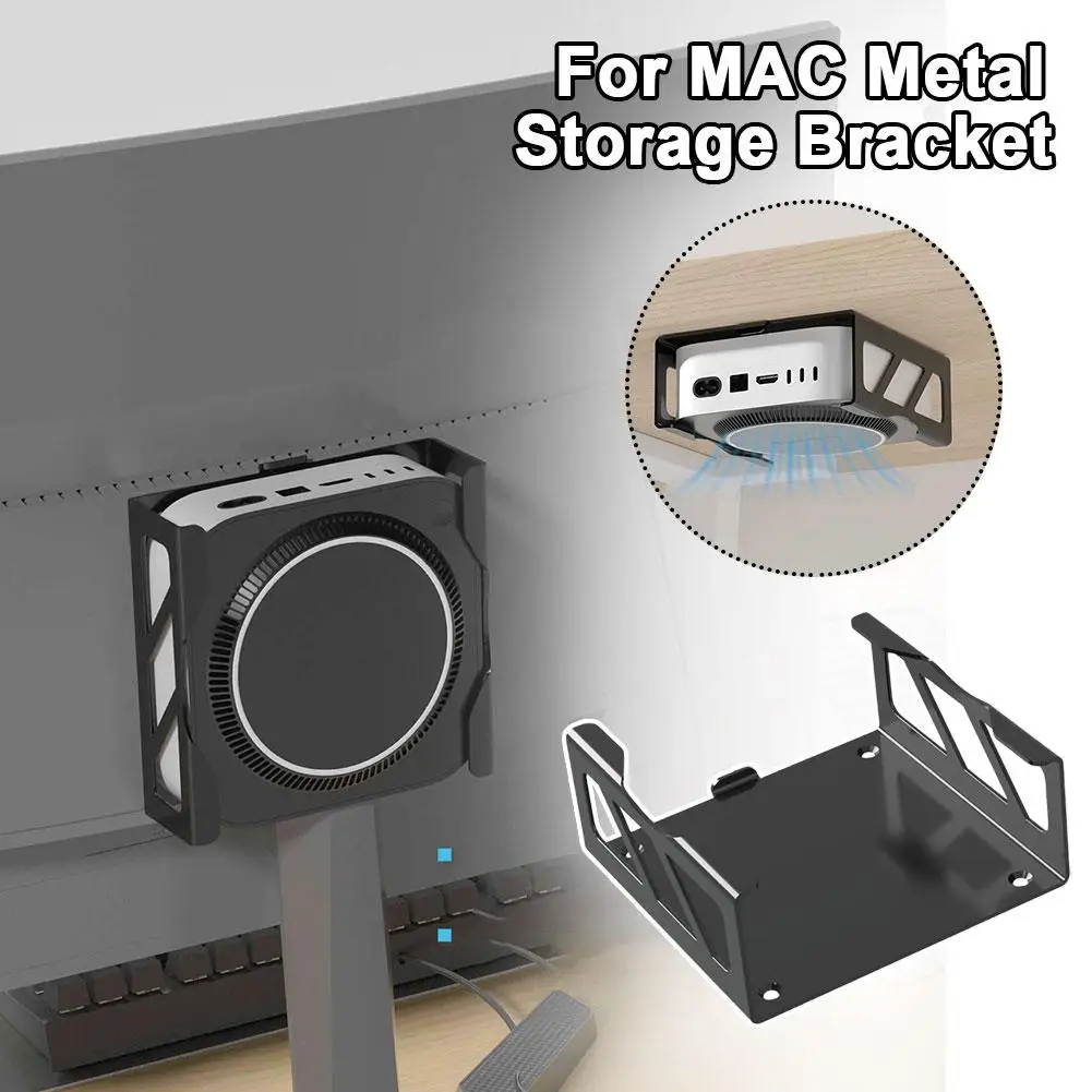 

For MAC MINI M4 Metal Storage Stand Metal Hanging Stand Under The Table For Hanging Display Stand Accessories