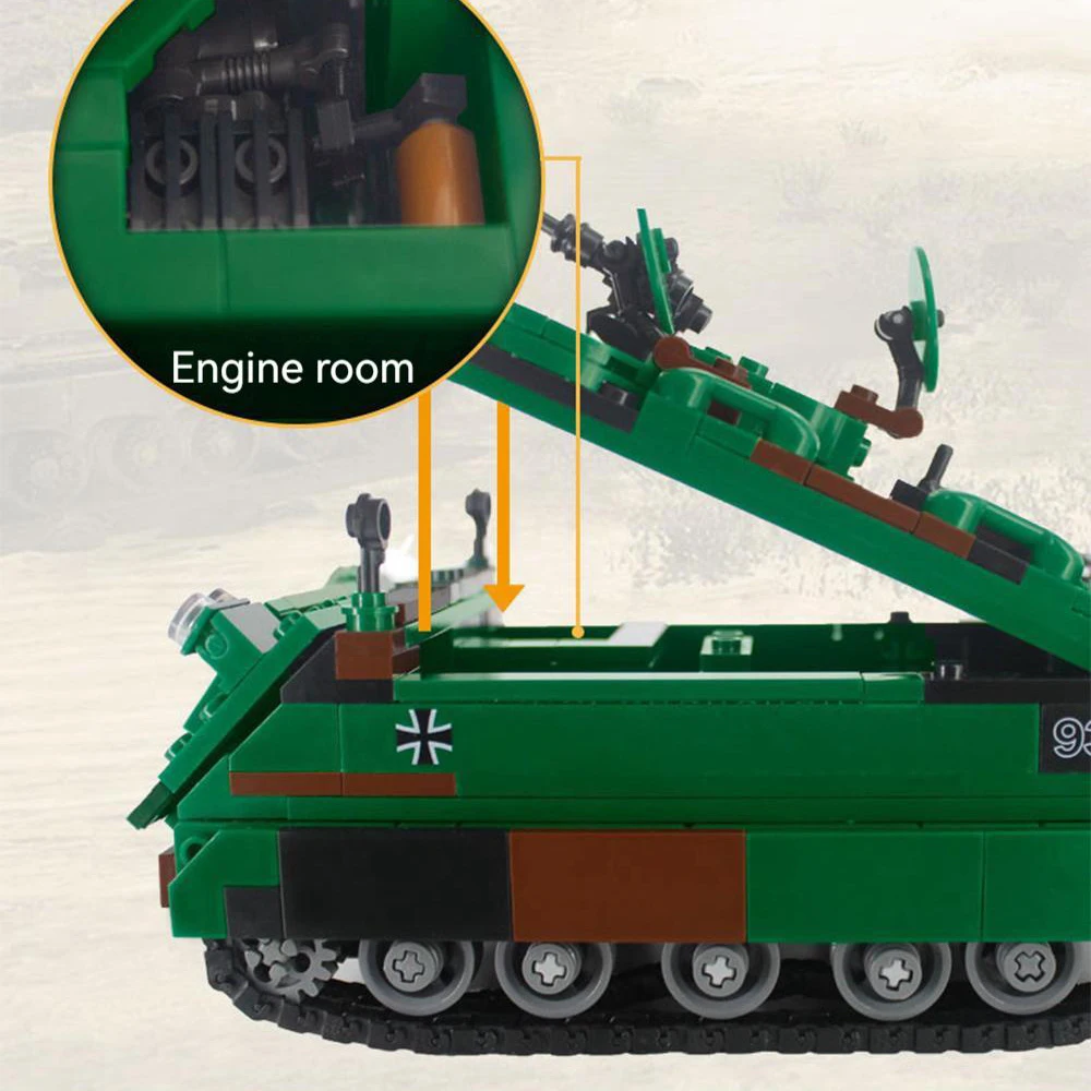 

New Arrival German Military Building Blocks WW2 M113 Armored Carrier Bricks Blocks toys for boys Educational Toys