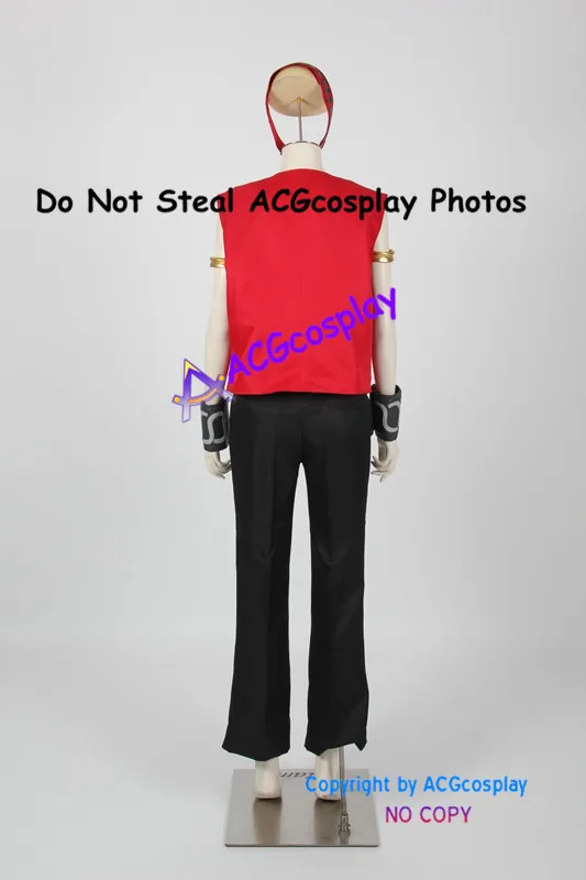 Yu-Gi-Oh Duke Devlin Cosplay Kostuum acgcosplay Inclusief hoofdtooi