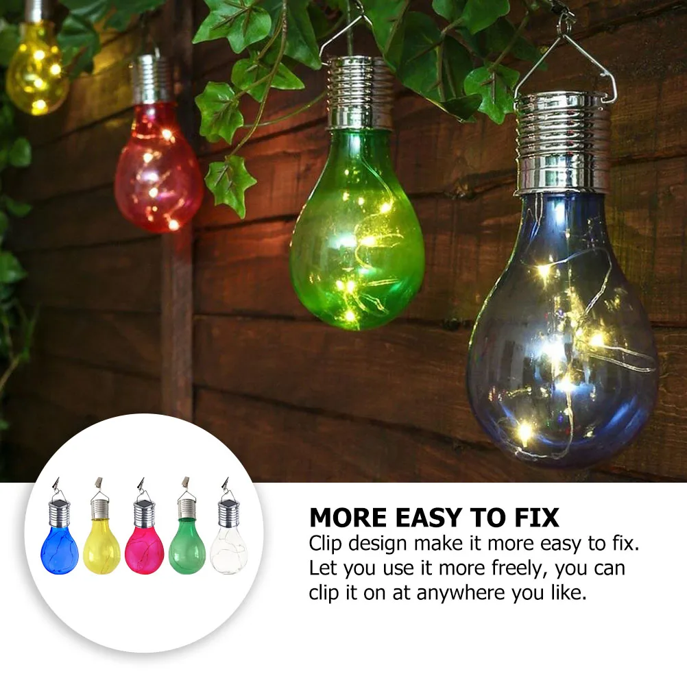 

5pcs Solar Decorative Lights LED Bulbs Hanging Outdoor Lamps Waterproof Eco Friendly Durable Low Power Classical