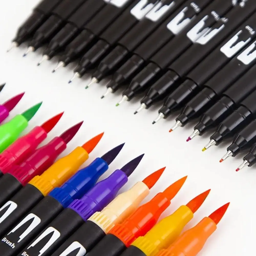 100 Colors Watercolor Pens Brush Markers with Fine Brush Tip for Lettering Drawing Journaling Writing Books Art Supplies