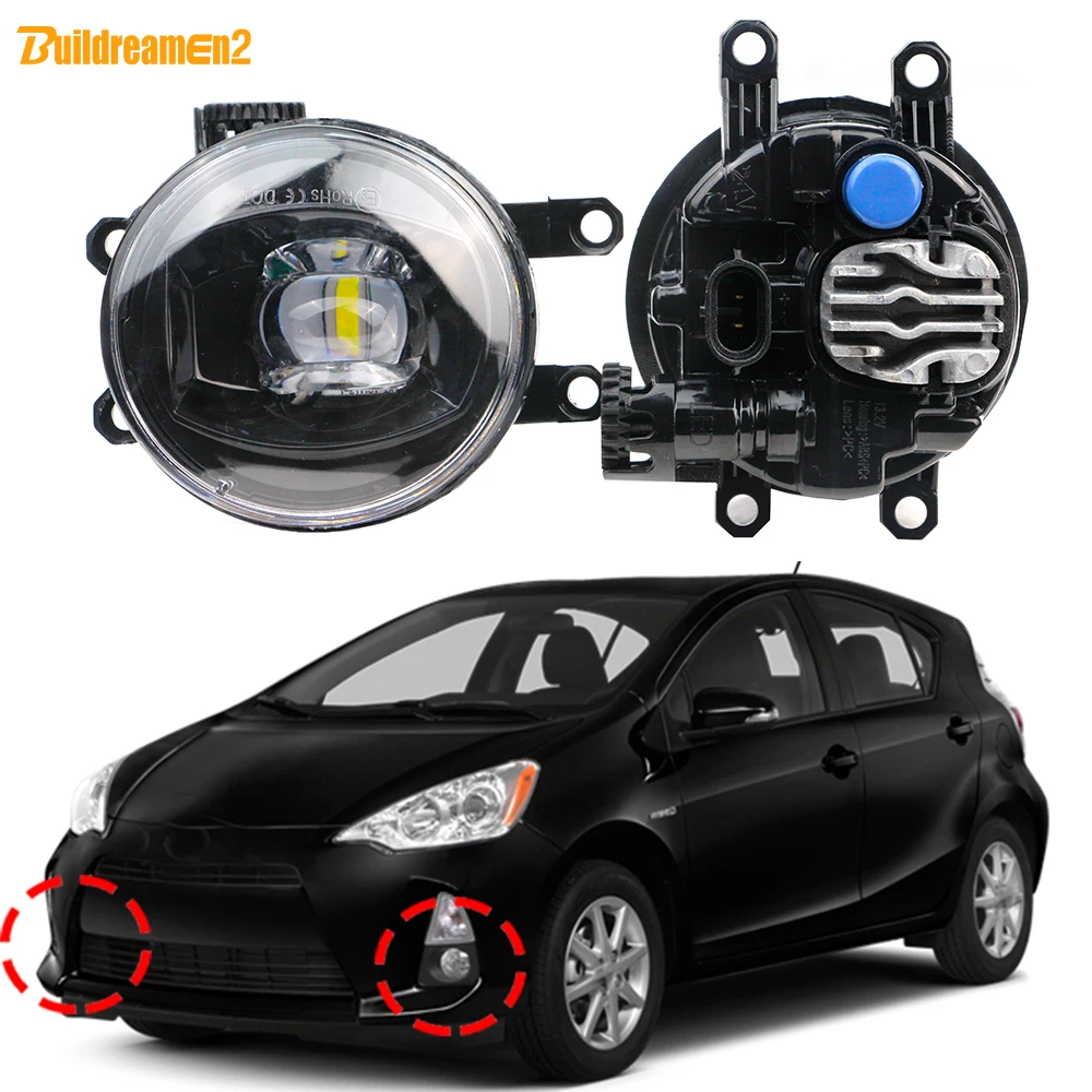 High Bright H11 Car External Canbus LED Lens Fog Light DRL 1 Pair For Toyota Prius C Aqua 2014 2015 2016 2017 2018 2019