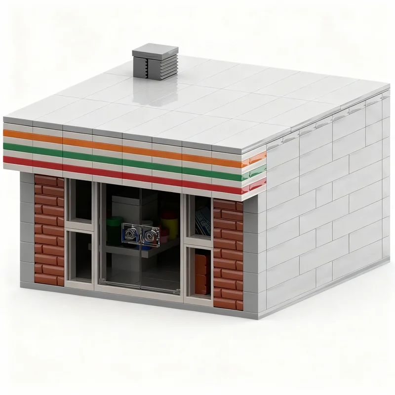 

360pcs MOC 7eleven Modular Streetscape Mini Model Building Blocks Construction Toy Christmas Gifts DIY Creative Idea Education