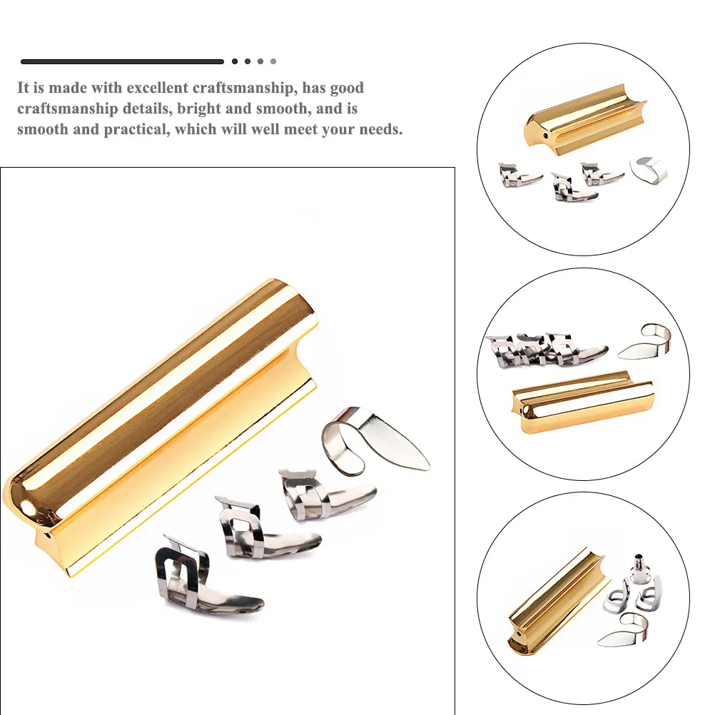 

Guitar Slider Small Finger Accessories Kit for Slides Picks Ukulele Steel Acoustic Pointer
