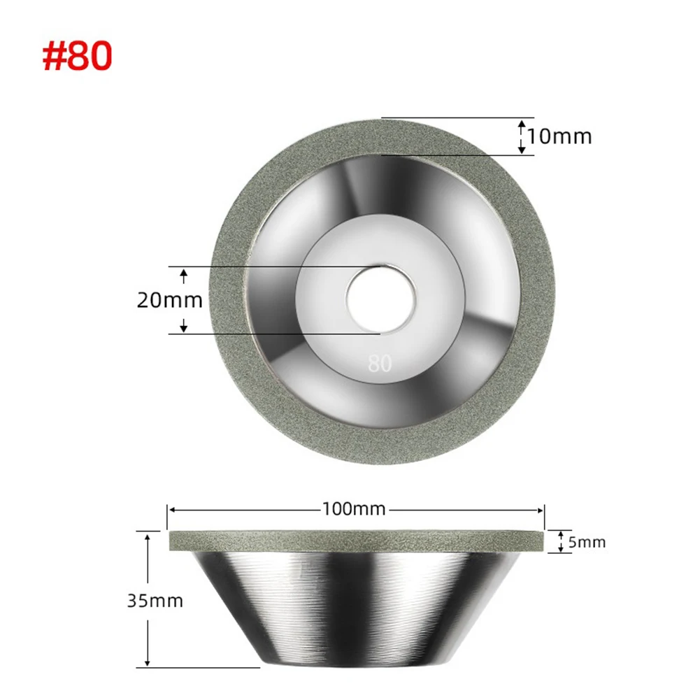 

1pc 4inch 100mm Diamond Grinding Wheel Grit 80-400 Circle Cup Grinding Wheel Milling Cutter Grinder Disc Sharpener Power Tool