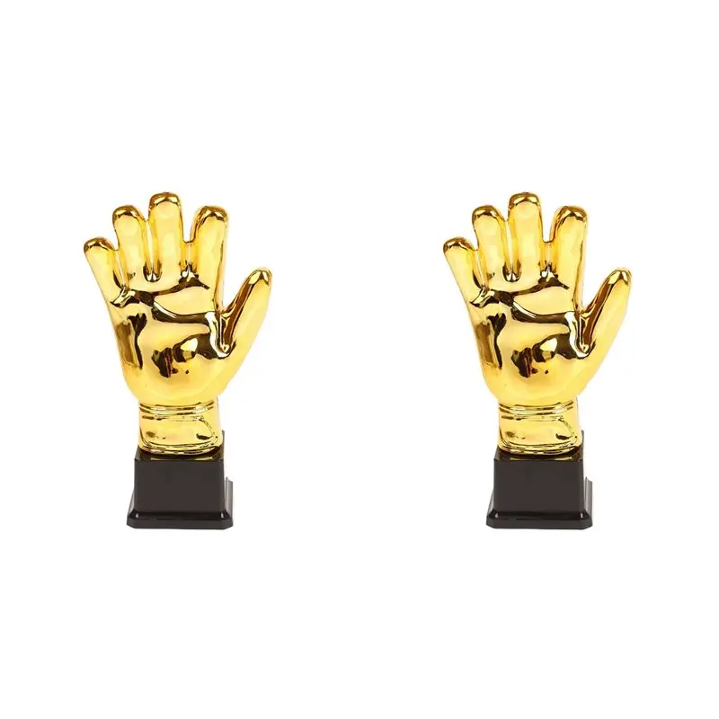 hoes-2x-サッカー-トロフィー-ゴールキーパー-トロフィー-グローブ型-大型-ゴールド-トロフィー-カップ-試合-スポーツ-スペリングビーコンペティション用