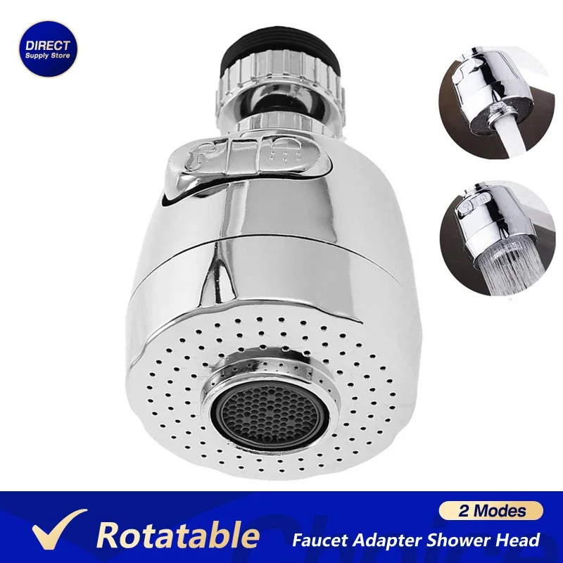 

Universal Rotatable Kitchen Faucet Adapter Shower Head Bathroom Water Saving Tap Aerator Diffuser Nozzle Splash Filter Bubbler