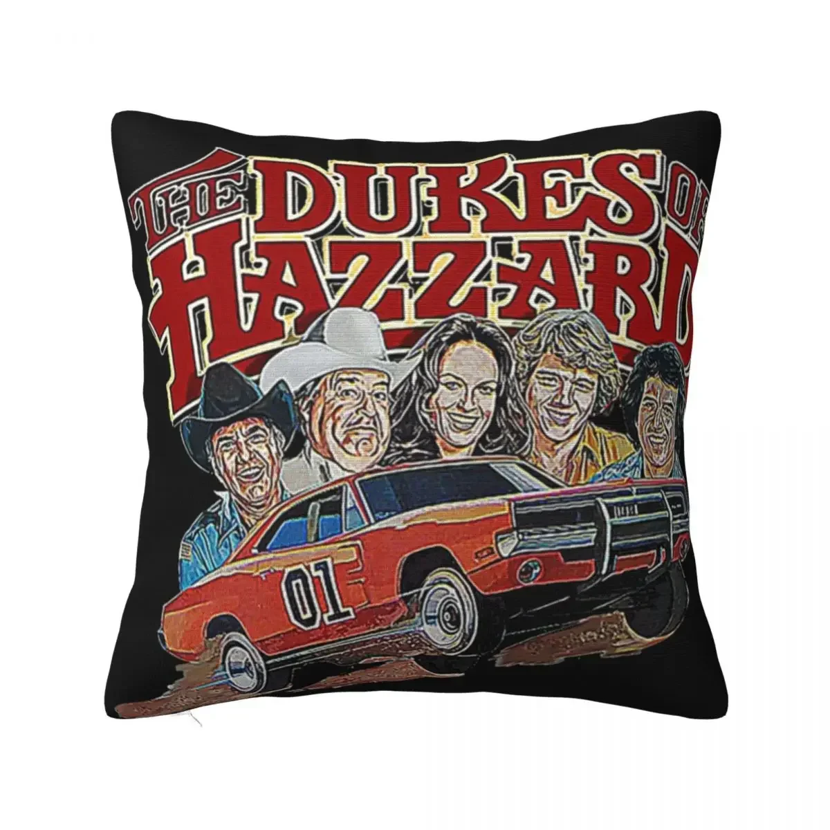 Dukes Of Hazzard And General Lee Pillow Cover Vintage Cushion Cover Pillow Case Fashion Pillowcases For Sofa Bedroom Home Decor