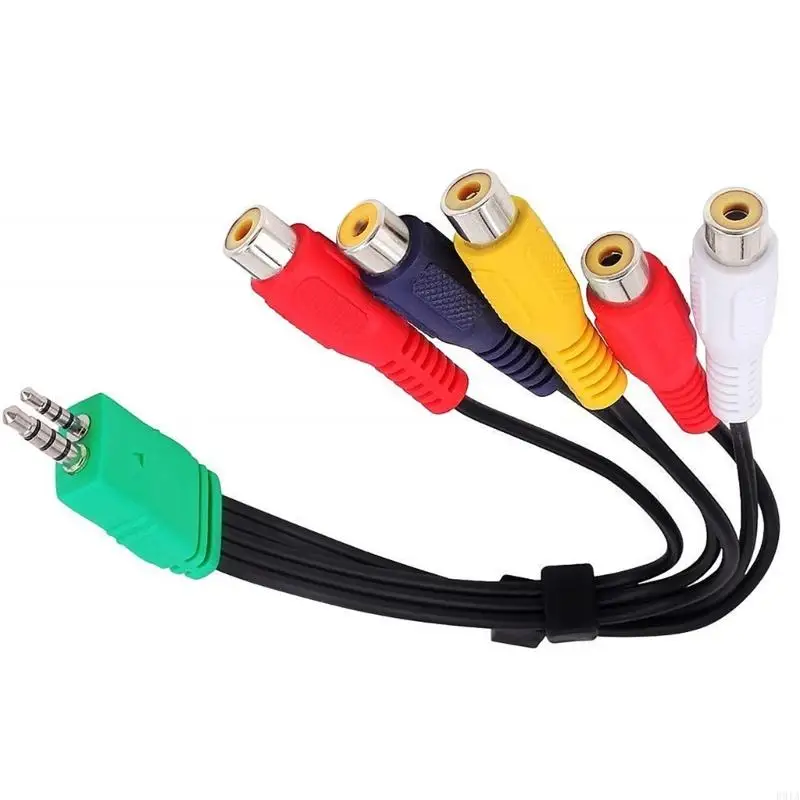 R91A 3.5mm+2.5mm Male to 5RCA Female Video Adapters Cable for BN39-01154 LCD TVs Shielded to Prevent Rfi
